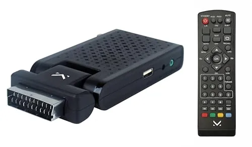 Majestic DEC 663N - Mini DECODIFICADOR Digital TERRESTRE DVB-T/T2 HD, SCART/HDMI, Entrada USB 2.0 DE Alta Velocidad para Reproducir Archivos Multimedia