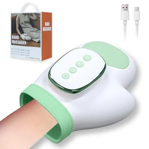 ideallife Masajeador de Manos Eléctricos Inalámbrico con Calor y Compresión, Masaje Dedos, Muñecas y Palma, Máquina de Masaje de Muñeca, Masajeador de Muñeca Recargable, Regalo para Hombres y Mujeres