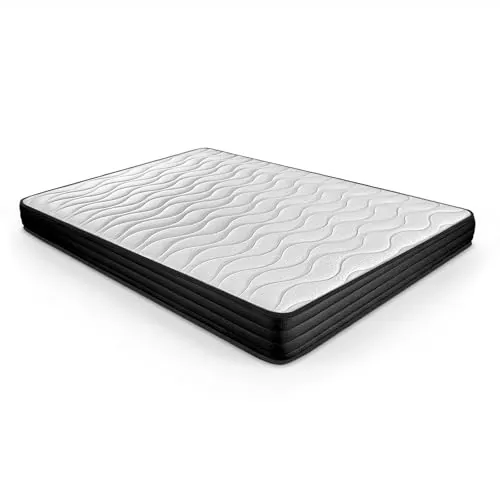 Duérmete Online - Colchón Viscoelástico Pocket Visco Reversible (Cara Invierno-Verano) Firmeza-Dureza Media-Alta, Grosor 13cm, Antiácaros, Antibacerias e Hipoalergénico, 90x200