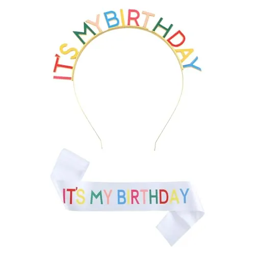 Diadema De 1 Letra De Letra, Correa Para El Hombro De 1 Pieza, Este Es Mi Cumpleaños, Los Accesorios Divertidos Para Disparar, El Conjunto De Decoración De La Fiesta De Cumpleaños De Las Niñas.