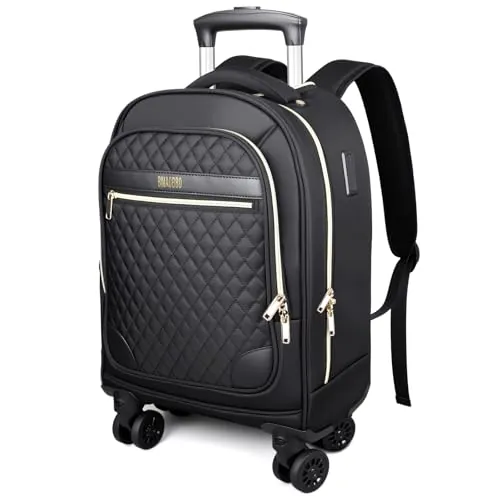 BMaoBBo Mochila con Ruedas Adulto,Mochila Viaje Cabina Avion, Grande y Resistente, Compatible con Portátil de 15.6 Pulgadas, Ideal para Viajes, Trabajo y Escuela
