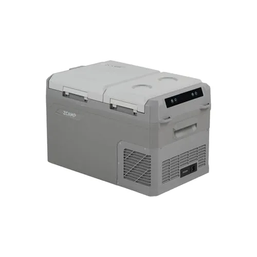 zcamp GES35 24L Doble Zona Nevera Portátil Eléctrica Refrigerador de Coche 12V 24V mini frigorífico CA 220v para Hogar, Camping, Viajes, Automóvil, 20ºC a 20ºC