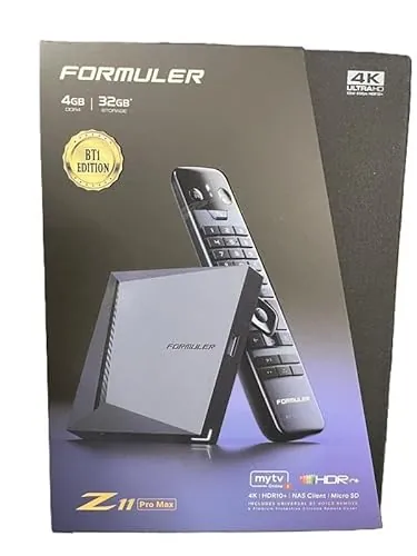 Formuler Z11 Pro MAX 4K Android 11 Ott Streamer Multimedia 4GB RAM 32GB Flash WiFi 6th, Negro