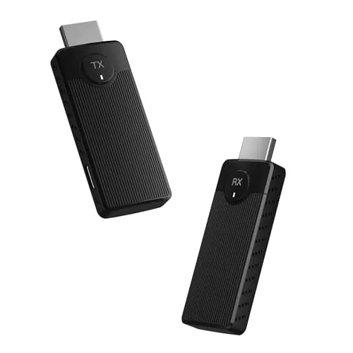 Transmisor y Receptor HDMI inalámbrico, Extensor HDMI de 165FT/50m, decodificación 4K y Salida 1080P, portátil Plug&Play de 5G+2.4G para transmitir Video y Audio a un Monitor Desde Laptop/PC/TV Box