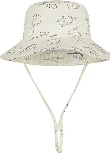 DRESHOW Unisexo Bebé Niña Niño Sombrero de Sol Verano Algodón Ajustable Pescador Gorra Protección de Sol Anti UV Para Exteriores/Natación/Playa/Piscina UPF 50+