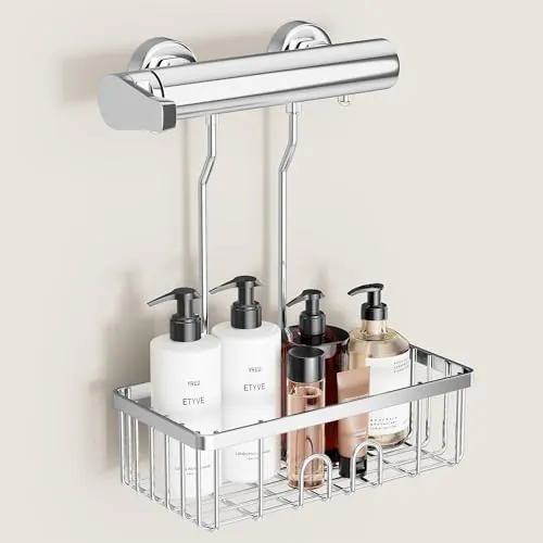 Estante Ducha Sin Taladro Cesta Colgante Organizador Acero Inoxidable SS304