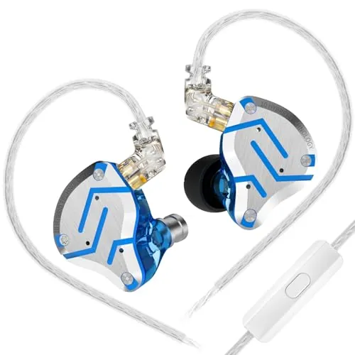 Yinyoo KZ ZS10 Pro Auriculares con Cable - IEM Gaming 5 Drivers Tesla (4BA 1DD)- Auriculares in Ear para Juegos- Compatibilidad Universal PS5/Switch/PC- 4 Pares de Almohadillas