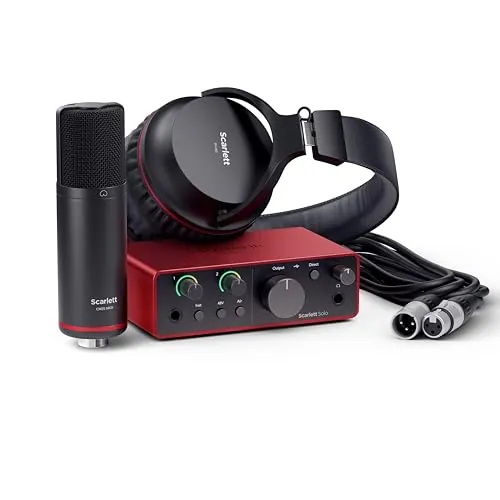 Focusrite Scarlett Solo Studio paquete de interfaz de audio USB-C 4.ª gen