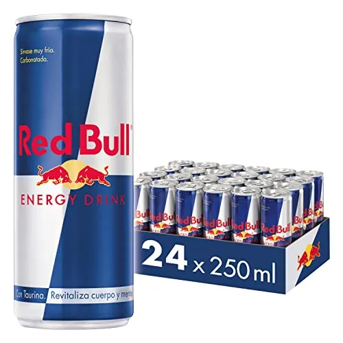 Red Bull Bebida Energética, Regular - 24 latas de 250 ml - Total 6000 ml