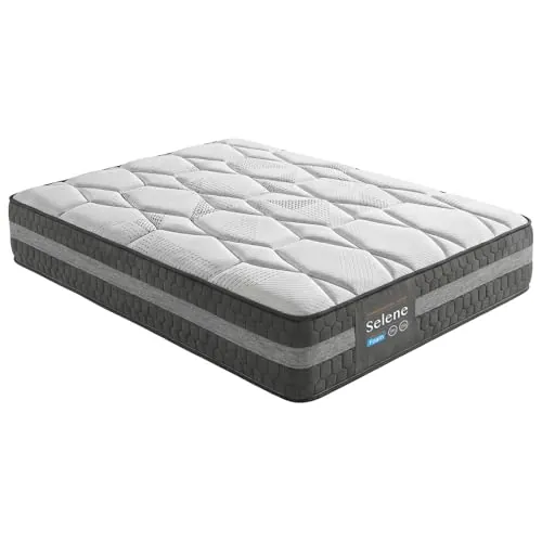 Duérmete Online - Colchón Viscoelástico Selene, Confort Óptimo, Soporte Ergonómico para la Espalda, Altura 30 cm, Alta Firmeza, Antiácaros, Antibacteriano e Hipoalergénico 140 x 200