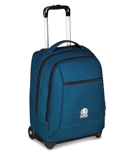 Invicta Trolley Escolar Fijo New Benin Solid, Azul, 2 en 1, Doble Uso, Trolley y Mochila, Mochila Escolar y Viaje, niño y niña, Turquesa, Talla única, Moderno