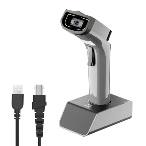 NETUM DS5000-GR - Escáner de código de barras Bluetooth inalámbrico con