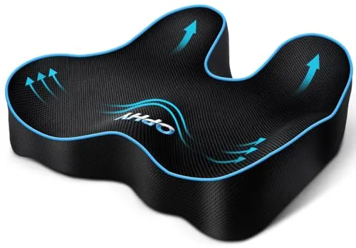 Ophy Cojín para Sillas - Cojín Silla Oficina y Asiento Coche Premium en Forma U, Silla Gaming, Asiento de Coche – Suave Confort con Base Antideslizante & Funda Lavable