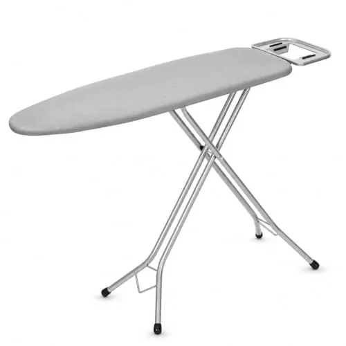 Tabla de Planchar Grande y Plegable con Altura Regulable Desde 70 a 90cm | 132x30cm | Estructura metálica | Soporte de Plancha Antideslizante | Funda rellena de algodón Resistente al Calor | Ligera