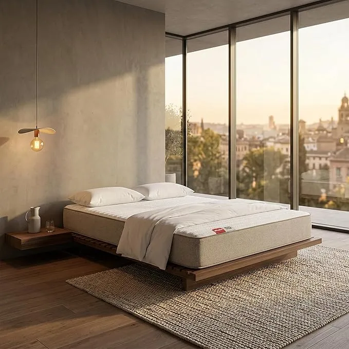 PIKOLIN Leah - Colchón Viscoelástico y Espuma HR | Altura 24cm | 135x190 | Firmeza Alta | Confort Visco | Calidad Óptima | Protección Higiénica Total