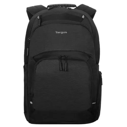 Targus Mochila para laptop, se adapta a portátiles de 15 a 16 pulgadas, capacidad de 25 litros, múltiples bolsillos, resistente al agua, color negro