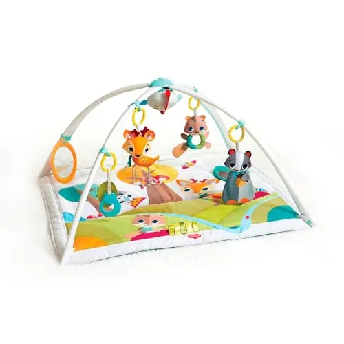 Tiny Love Gymini Deluxe, Gimnasio Infantil Musical 2 en 1, Into The Forest | Gimnasio Bebe Evolutivo, 0+ Meses, 18 Actividades, Juguete Musical Portátil, Arcos Ajustables, Desarrollo Cognitivo
