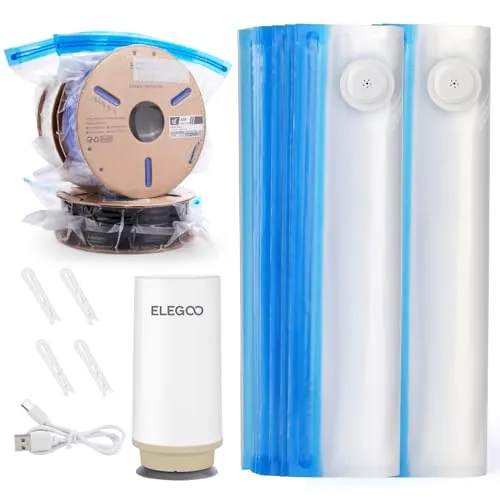 ELEGOO Kit de Vacío para Almacenamiento de Filamento 20 Bolsas 35×32cm