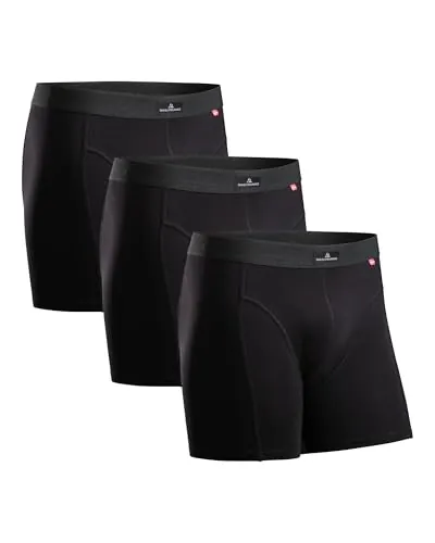 DANISH ENDURANCE Calzoncillos Hombre, Algodón, 3 y 10 Pack Negro M | Calzoncillos Boxer de Algodón Transpirable, Corte Ceñido sin Bolsas, con Garantía Antiagujeros, para el Día a Día
