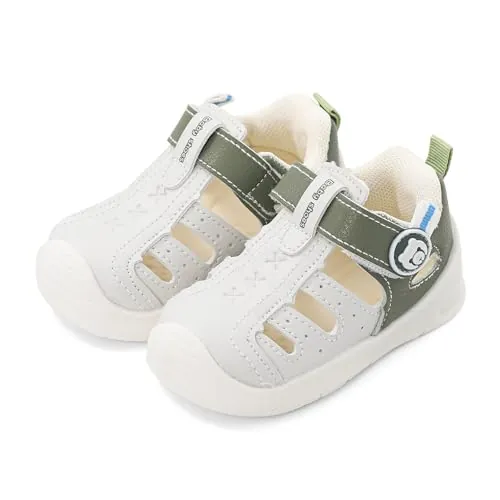MK MATT KEELY Sandalias Bebé Verano Zapatillas Primeros Pasos Bebé Niño Niña Punta Cerrada Sandalias Deportivas Comodas,Verde,EU21(CN18)