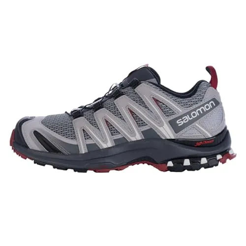 Salomon XA Pro 3D Zapatillas de Trail Running para Hombre, Ajuste preciso, Agarre en todo tipo de terrenos, Senderismo, Monument, 42 2/3