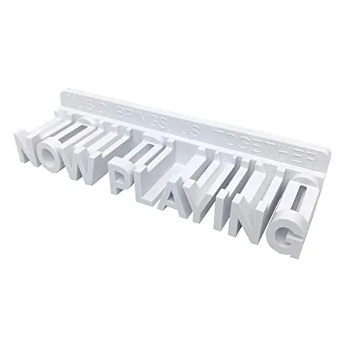 WPESI Now Playing - Soporte de pared para discos de vinilo, soporte de pared para discos de vinilo, soporte de pared para colgar discos de vinilo (blanco)