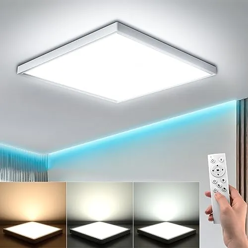 EASY EAGLE Plafon LED Techo Regulable Con Mando Distancia, 30CM 36W Blanco