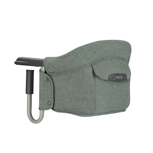 Inglesina Fast, Asiento de Mesa Plegable, Verde Oscuro (Pine Green), Fácil de Transportar, Lavable, Instalación Segura, Hasta 15 kg, 35 x 27 42 cm