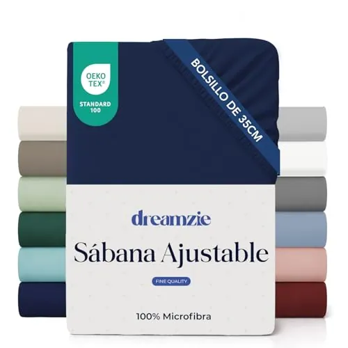 Dreamzie - Sábana Bajera 140x200cm Ajustable - Microfibra Ultra Suave