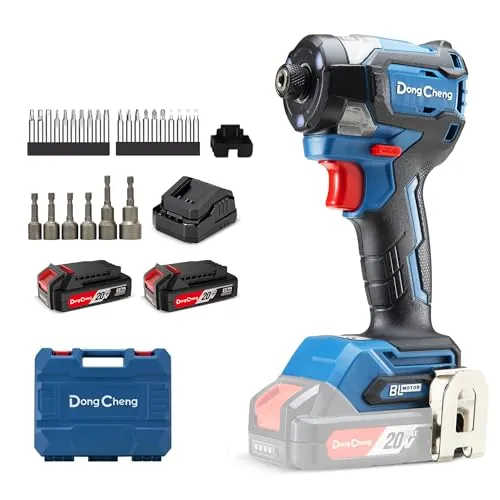 Dong Cheng Atornillador de impacto 20V, 208 Nm (2 baterías)