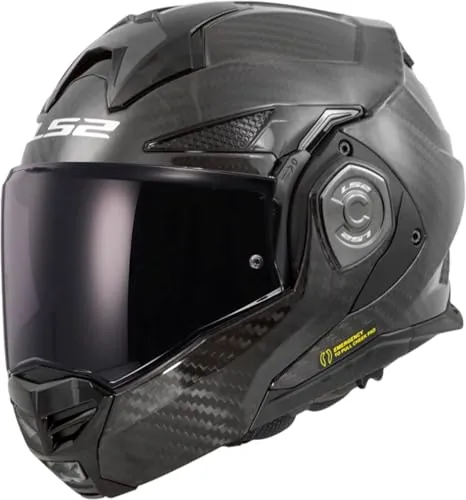 LS2, Casco de moto modular ADVANT X CARBON Gloss Carbon, M