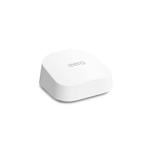 Router wifi de malla eero 7 de Amazon (último modelo): doble banda con Wi-Fi 7, compatible con velocidades de red de hasta 2,5 Gb/s y cobertura en hasta 190 m² (1 unidad)