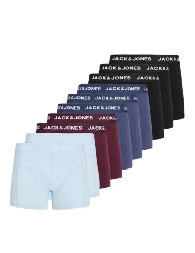 Jack & Jones Jacjota Solid Trunks 10 Pack Jacjota Solid Trunks 10 Pack (10 Unidades), Windsor Wine, L