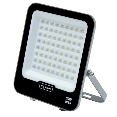 M Ledme - Foco Proyector Led Napoli Plus 50W, 6,000 lumen, IP65 Regulable, Color Luz fría (6000k), Iluminación exterior, De uso para jardín, patios, parking, hotel, naves etc.