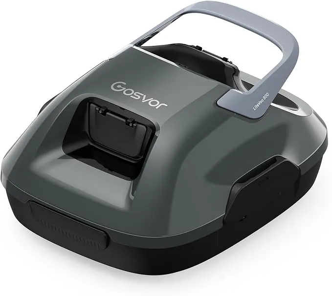 (Nuovo 2026) Gosvor Robot Limpiafondos Piscina Inalámbrico - Aspirador Piscina, 90 Min Autonomía, Autoestacionamiento, Fácil Uso, Robot Piscina para Suelo, Piscinas 80m²