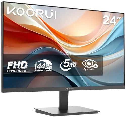 KOORUI Monitor Gaming 24 Pulgadas VA FHD 144Hz Eye Care Pantalla E2412K