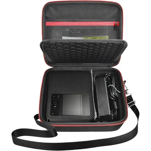 Casmilee - Funda rígida para impresora fotográfica móvil Canon SELPHY CP1500/CP1300/CP1200 Mini impresora fotográfica móvil y tintas de color con correa ajustable - Solo bolsa, Negro , large, Moda