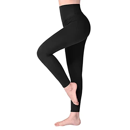 SINOPHANT Mallas Deporte Mujer de Cintura Alta, Leggins de Control de Abdomen Opacas, Elásticas, Leggings Mujer Vestir, Suaves como la Mantequilla L-XL 1 Piezas Negro