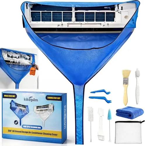 Kikepilm Kit de Limpieza Aire Acondicionado Split,Azul Extra Grande