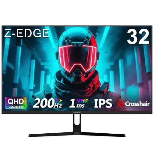 Z-Edge Monitor Gaming 32 Plugadas 2K QHD 200Hz 1ms IPS FreeSync VESA