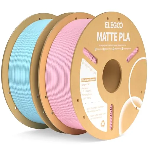 ELEGOO Filamento PLA MATE 1.75 2KG Rosa Sakura y Azul Hielo