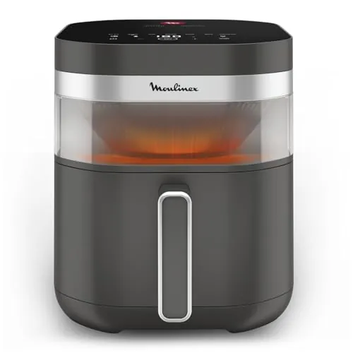 Moulinex Easy Fry Infrared, Freidora de aire, Gran Capacidad 7L, Negra | Tecnología por infrarrojos, Cocina más rápido, Resultados crujientes, 7 Programas automáticos, Ventana visualización, EZ832H
