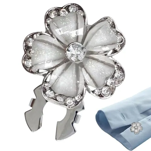 Huehkir Cubiertas de botones de,Cubiertas de botones para mujer, Funda de botón brillante Funda de botón para camisa, Accesorios de moda para asistir formales, decoración de ropa para mujeres