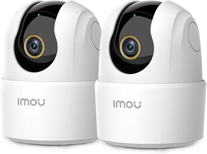 Imou Camara Vigilancia 4MP(2-Pack), Detección de Humano, Cámara de Vigilancia WiFi Interior 360° con Sirena, Audio Bidireccional, Compatible con Alexa, Visión Nocturna