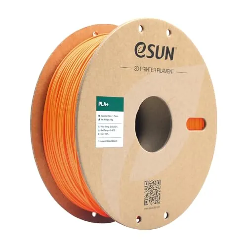 eSUN Filamento PLA+ 1.75mm, Filamento de Resistencia Mejorada 1KG Naranja