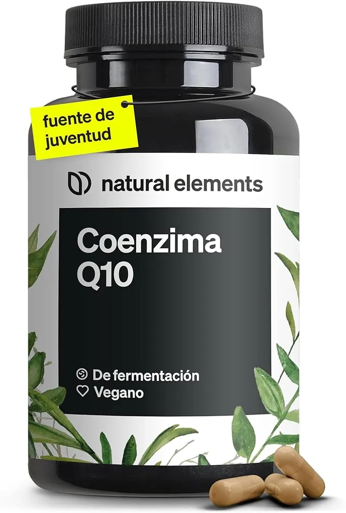Coenzima Q10 200mg - 120 cápsulas veganas para 4 meses - CoQ10 procedente de fermentación de maíz - Probada en laboratorio y sin aditivos