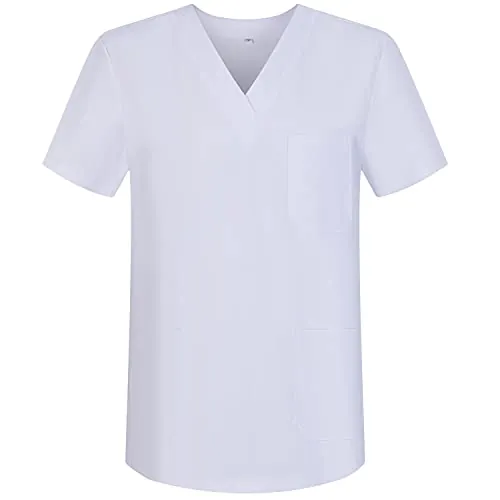 MISEMIYA - Casaca Unisex MÉDICO Enfermera Uniforme Limpieza Laboral ESTÉTICA Dentista Veterinaria Sanitario HOSTELERÍA - Ref.BZ-6801 - S, Blanco 68