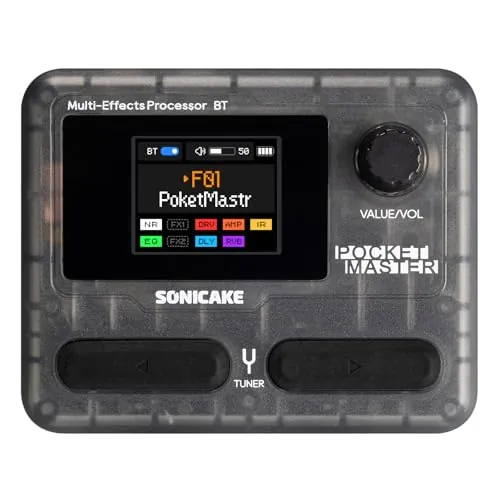 SONICAKE Pedal de guitarra multiefectos 9 Módulos de efectos 100 Presets