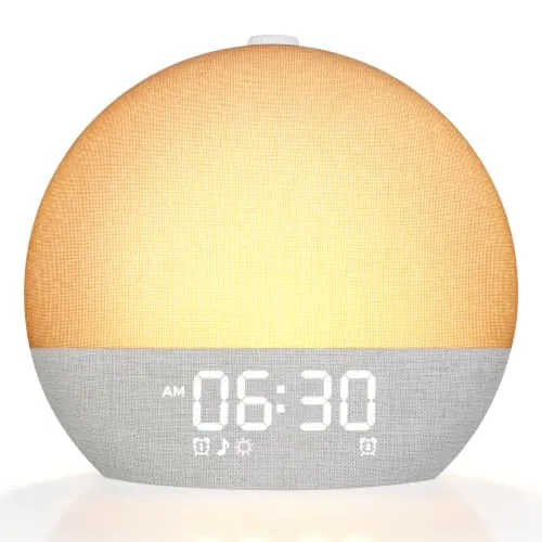 Despertador Amanecer con Simulación de Amanecer y Atardecer, Bluetooth