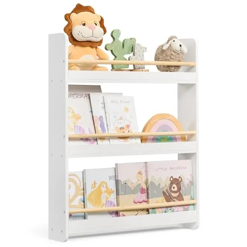 SONGMICS Libreria Infantil, Estante con 3 Niveles, para Juguetes